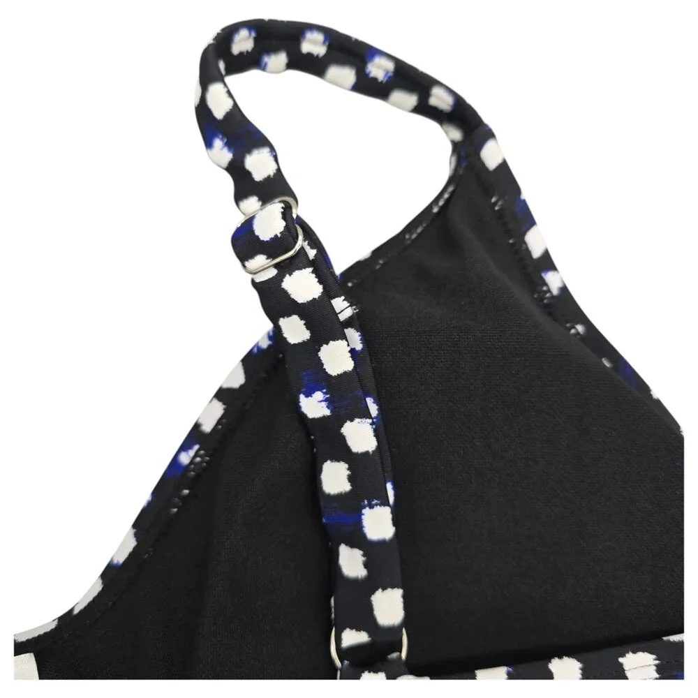 Jaclyn Smith One Piece Swimsuit Polka Dot Black White Layered Womens Size 20 - Picture 13 of 14